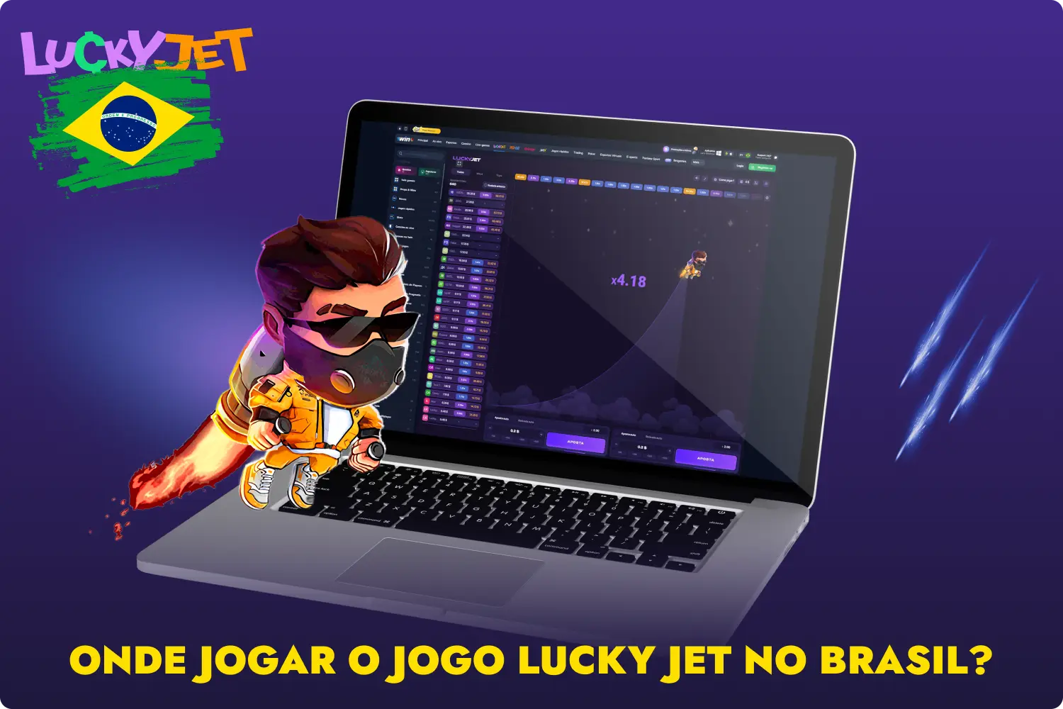 No site oficial da 1win, os jogadores brasileiros podem jogar Lucky Jet, juntando-se a muitos outros jogadores de todo o mundo