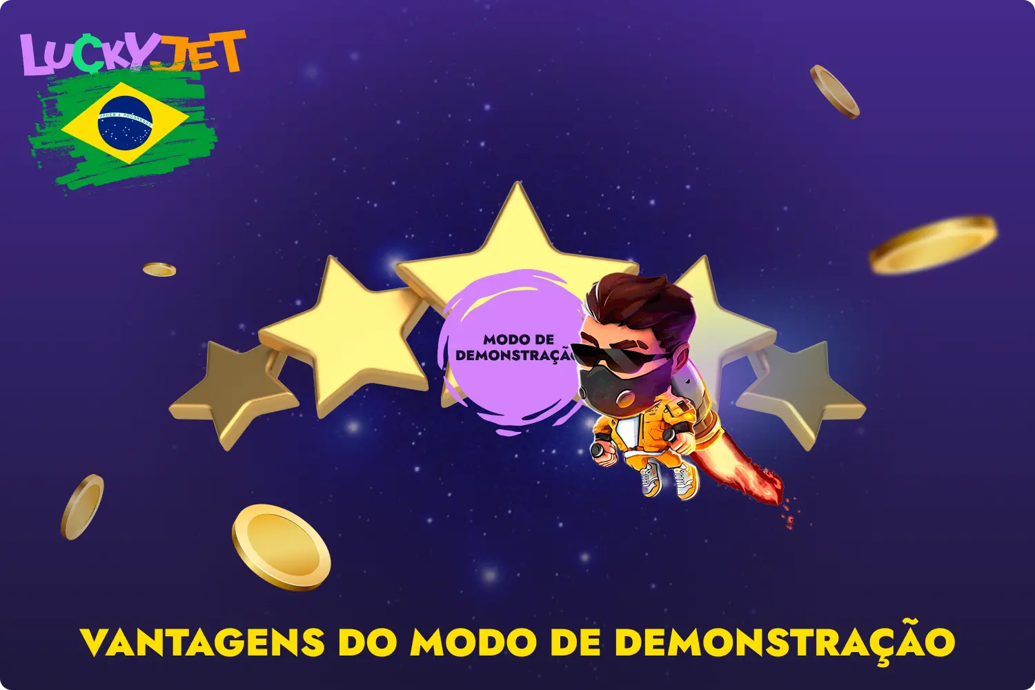A versão demo do jogo no Lucky Jet Casino tem uma série de vantagens importantes para os jogadores do Brasil