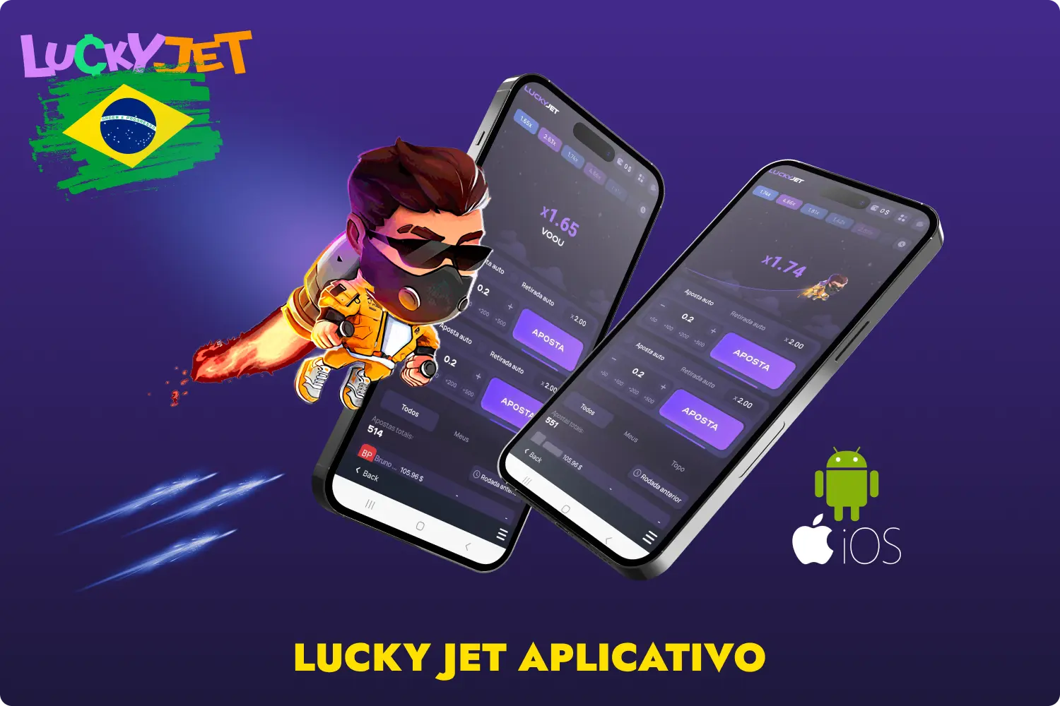 No casino online Lucky Jet 1win, qualquer jogador brasileiro pode acessar o aplicativo móvel gratuitamente e usá-lo para jogar no Lucky Jet em qualquer lugar