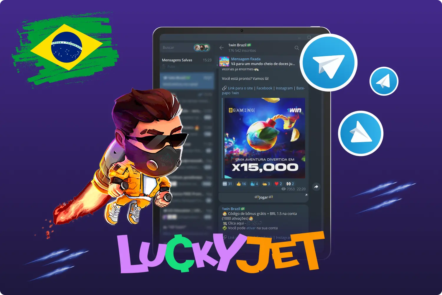 Ao aderir ao canal 1win Brasil Telegram, os brasileiros receberão sinais oportunos e precisos, poderão comunicar com outros jogadores e manter-se actualizados com as últimas actualizações e notícias do Lucky Jet